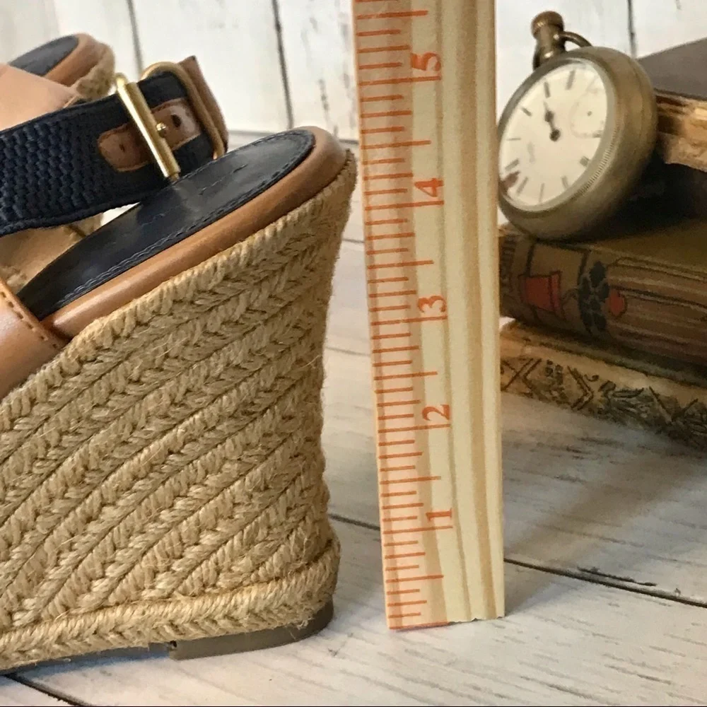 Banana Republic Navy Tecla Espadrille Wedge Sandal